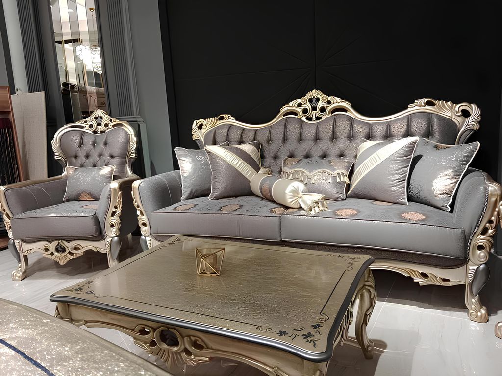 Luxus Wohnzimmer Möbel Sessel Hochwertiger Sessel Sessel Grau Neu Relax