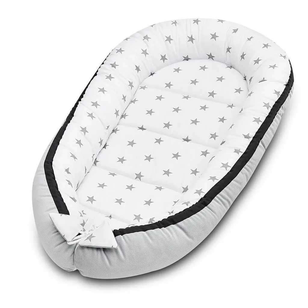 Cocon bébé en coton et polyester Nunki Star - Nid respirant 90x60x12cm
