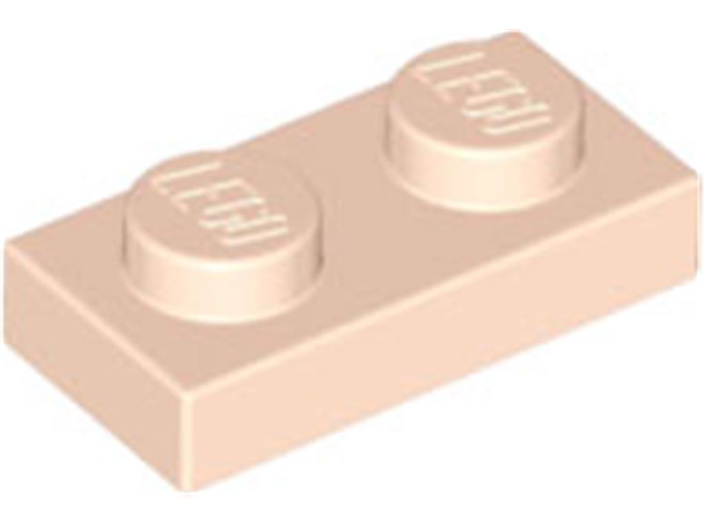 Lego 1x 1x2 Platten 3023 - Plate Helles Nougat - Light Nougat