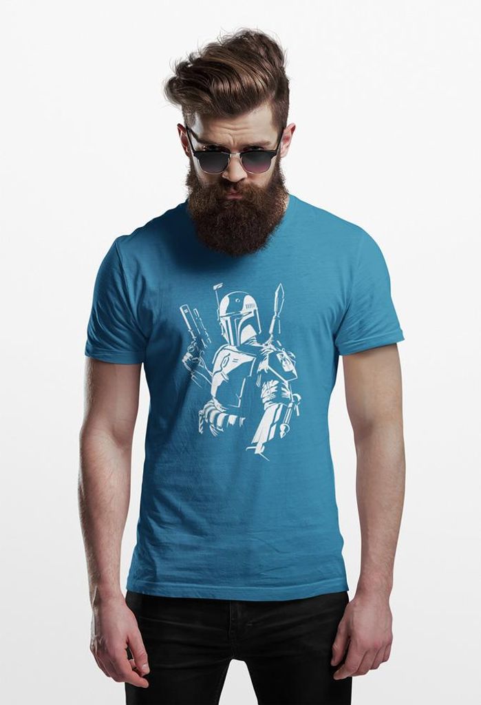 D&B 150 Uni Polo MO00103 Bobba Fett SaphirBlau-Größe M