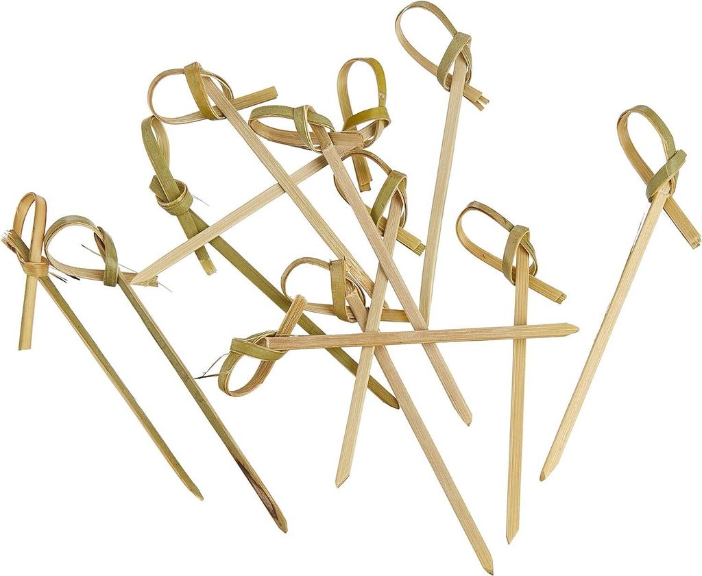 PAPSTAR Fingerfood Spieße "Knoten" Länge: 60 mm aus Bambus Produktbild 