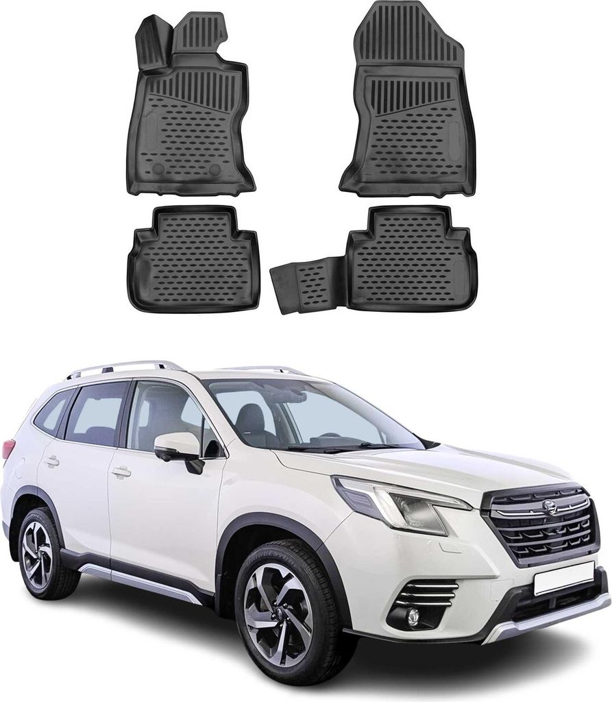 2018-2021 Subaru Forester tappetini TPE nero 4 pezzi Immagine del prodotto 