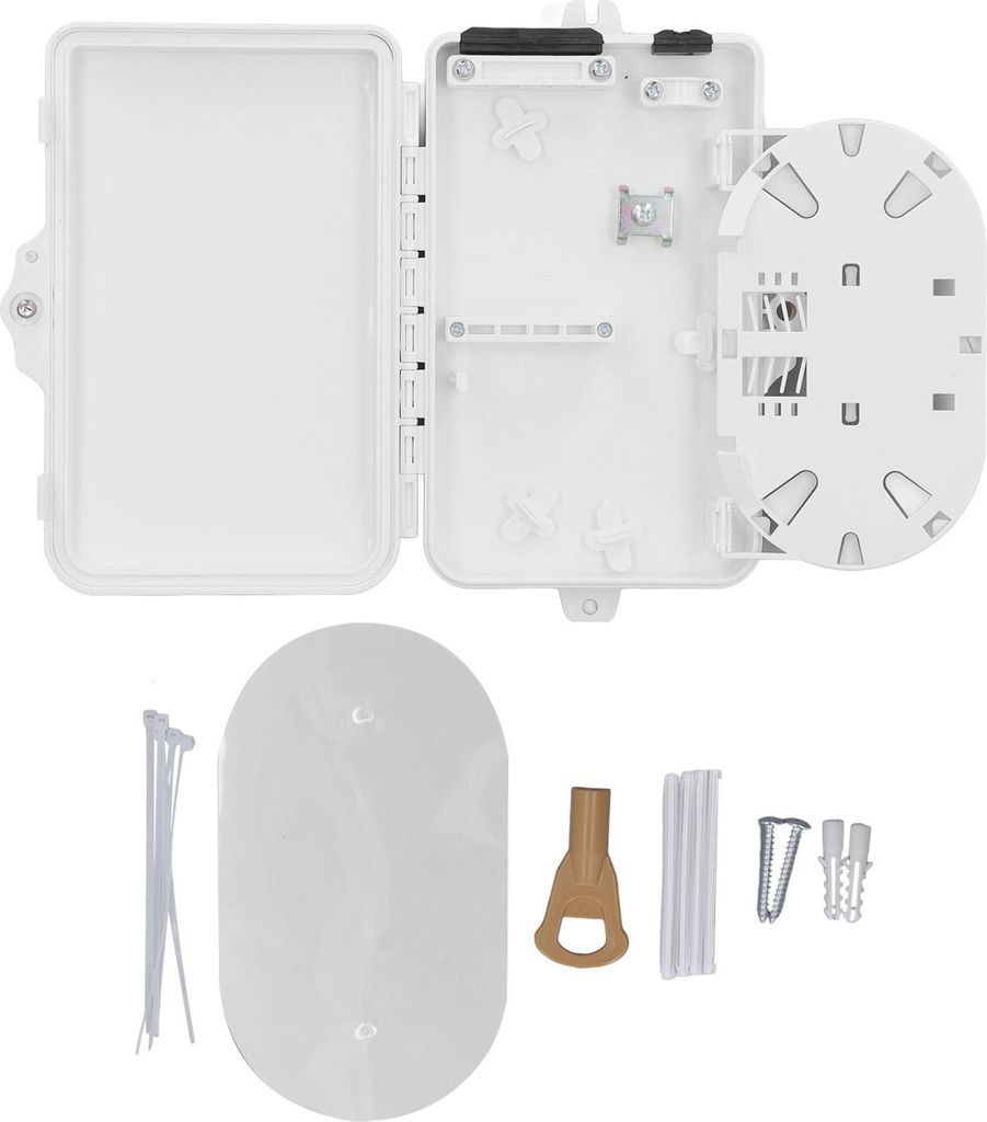 Glasfaserverteilerkasten 4-adrig IP65 wasserdicht Wandmontage Glasfaser-Anschlusskasten für Innen- und Außenbereich