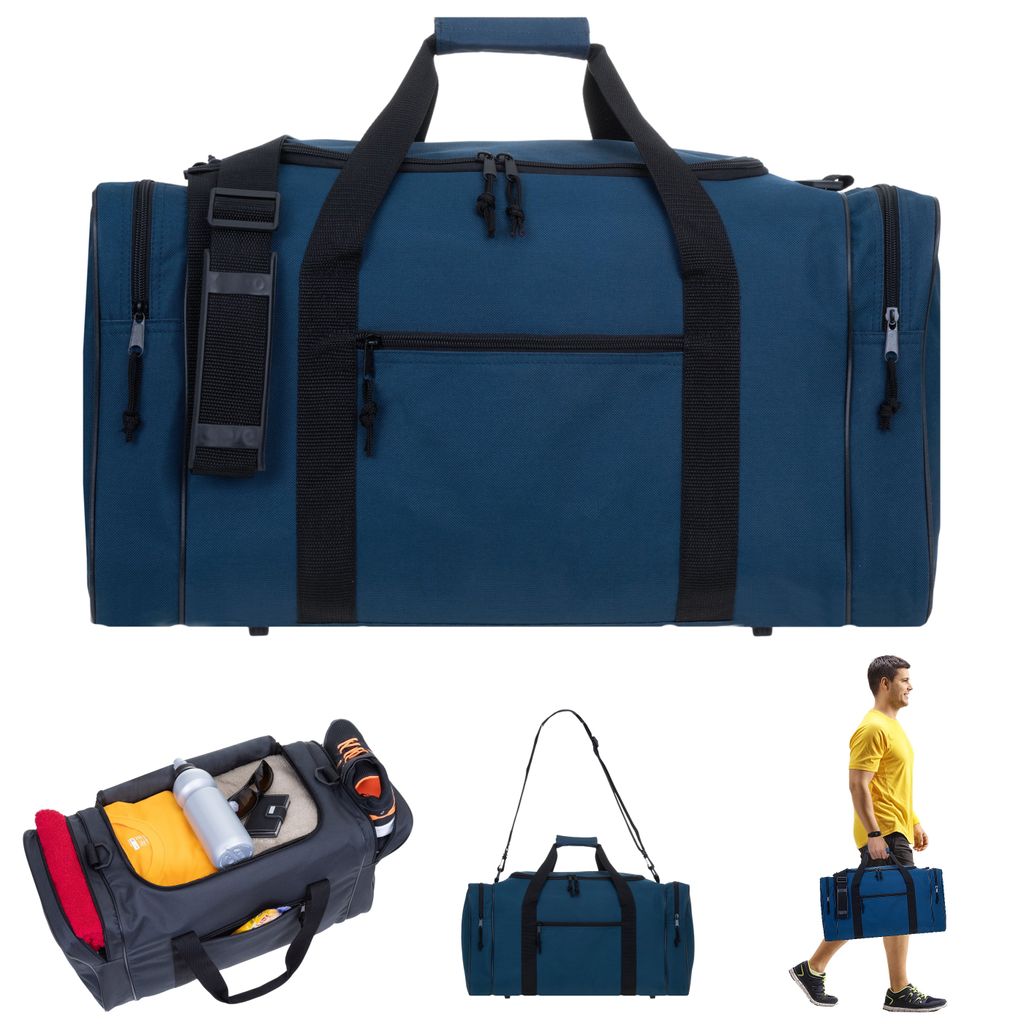 Sporttasche XXL 65 Liter | SPEAR Gym Bag | Mit Trinkflasche | Für Fitness & Sauna | Grau