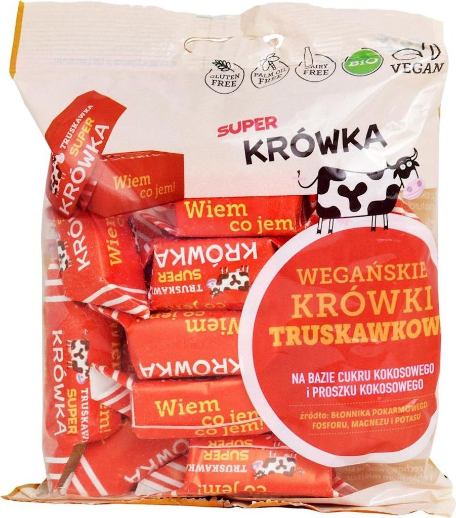 KRÓWKI TRUSKAWKOWE BEZMLECZNE BEZGLUTENOWE BIO 150 g - ME GUSTO (SUPER KRÓWKA)