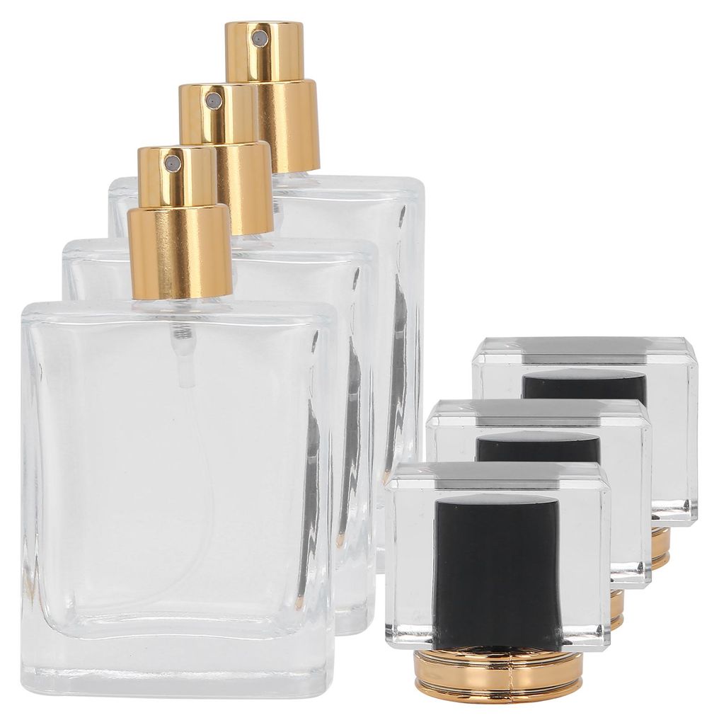 50 ml sklenená fľaša na parfum s rozprašovačom, priehľadná, Obrázok produktu 