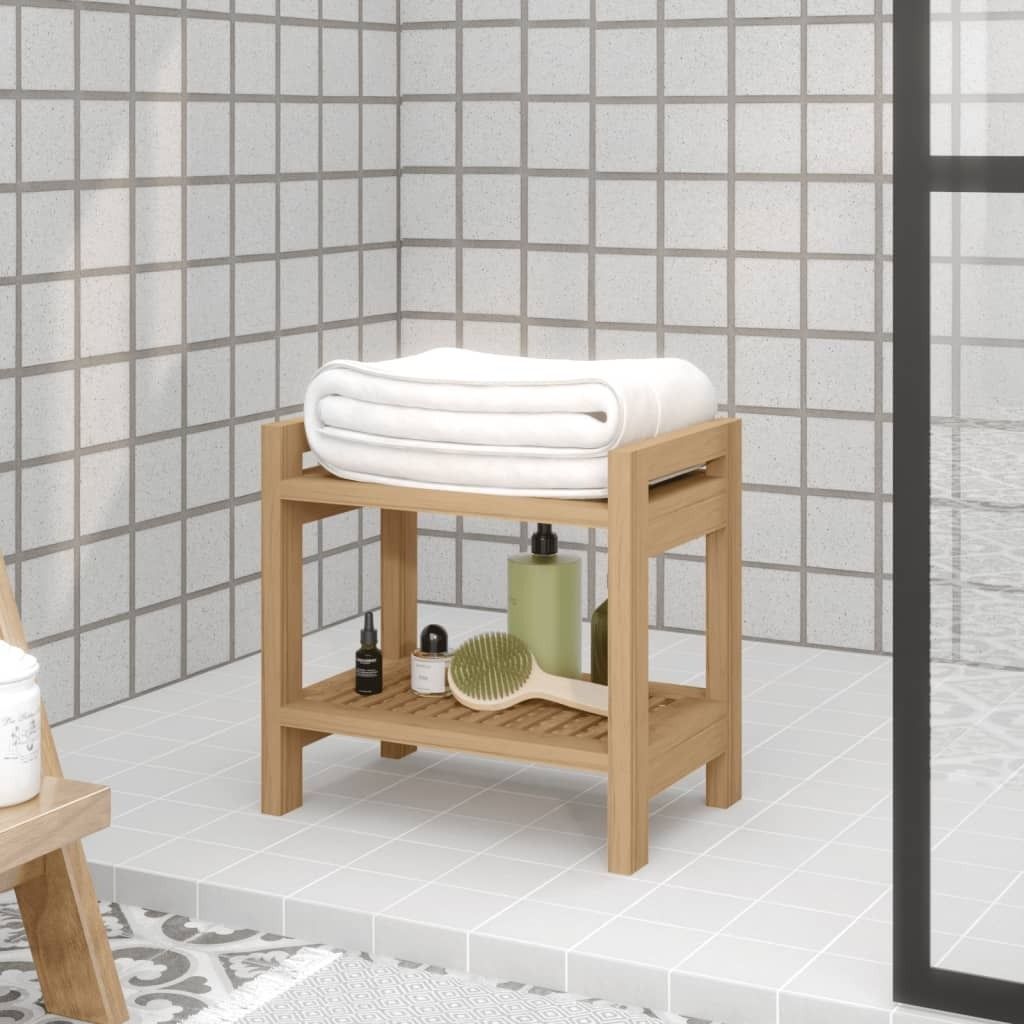 Eleganten-Stil Badezimmer-Beistelltisch 45x30x45 cm Massivholz Teak DE88067