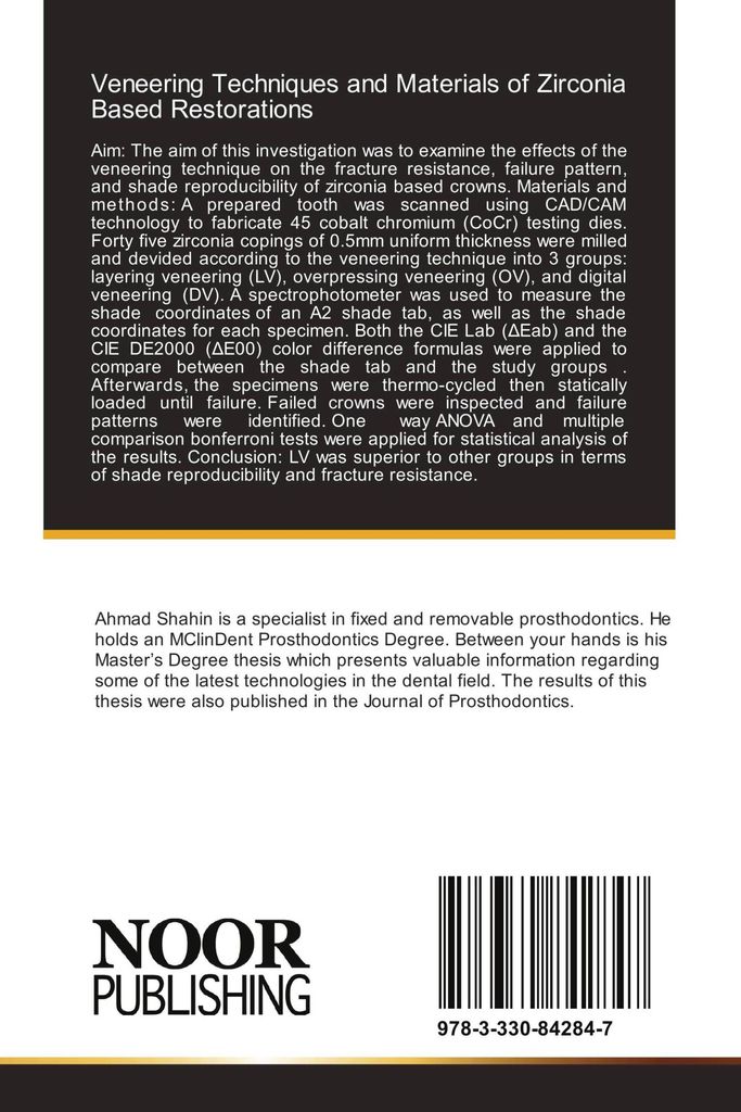Veneering Techniques and Materials of Zirconia Based Restorations