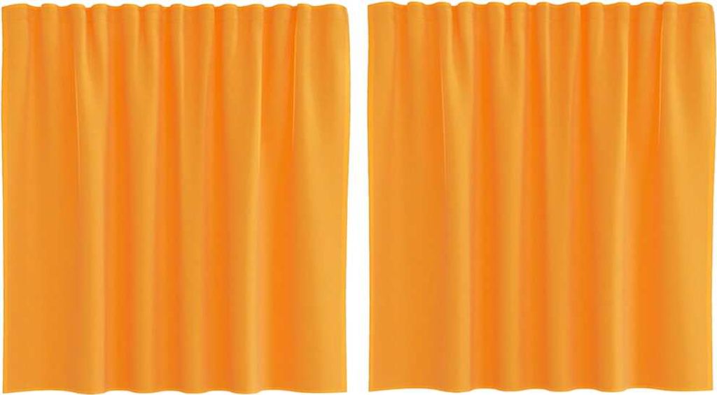 vidaXL Voile Vorhänge mit Schlaufen 2 Stk. Orange 140x140 cm