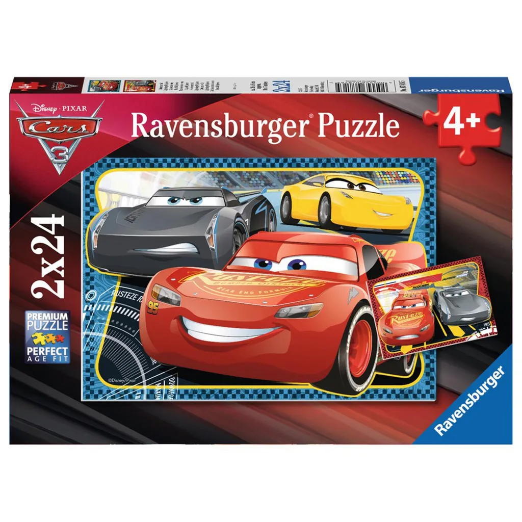 Ravensburger 07816 Aventure avec Lightning McQueen Puzzle Enfant 2x12 p