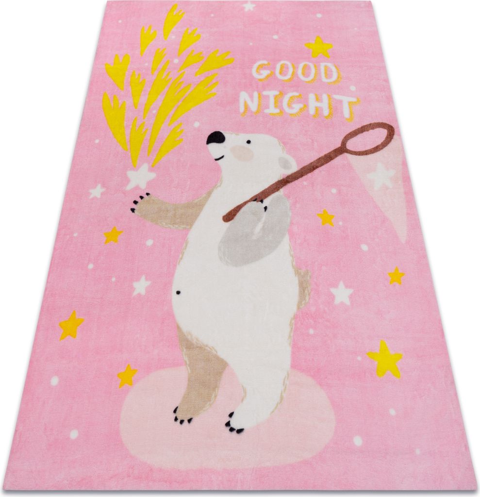 Teppich PLAY Bär Sterne G4016-5 rosa Rosa 140x190 cm