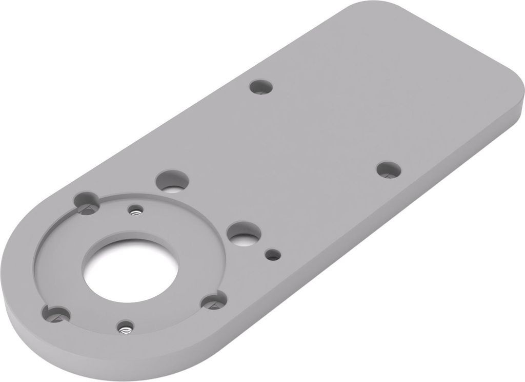 PRIWAS Grundplatte/Adapterplatte XL-Version für Kopierhülsen passend für Bosch GKF 12V-8 | Vergrößerte Gleitplatte passend für Bosch Kantenfr...
