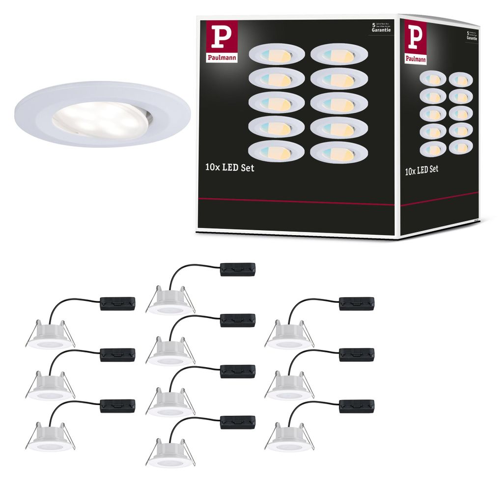 Paulmann Luce da incasso LED Calla set da 10 Immagine del prodotto 