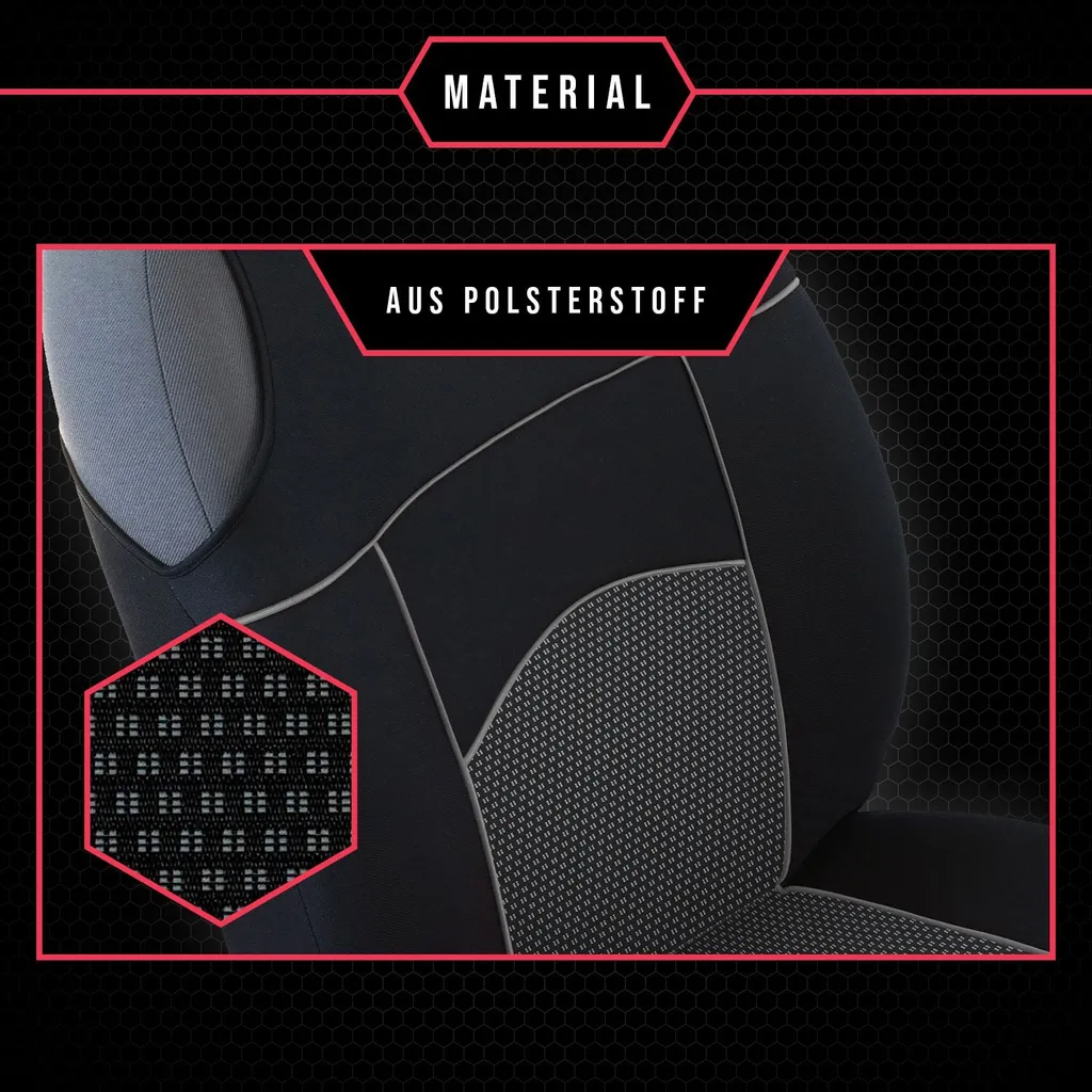Coprisedili Auto Sport Nero per Golf II | Anteriori 1+1 Universali - 4