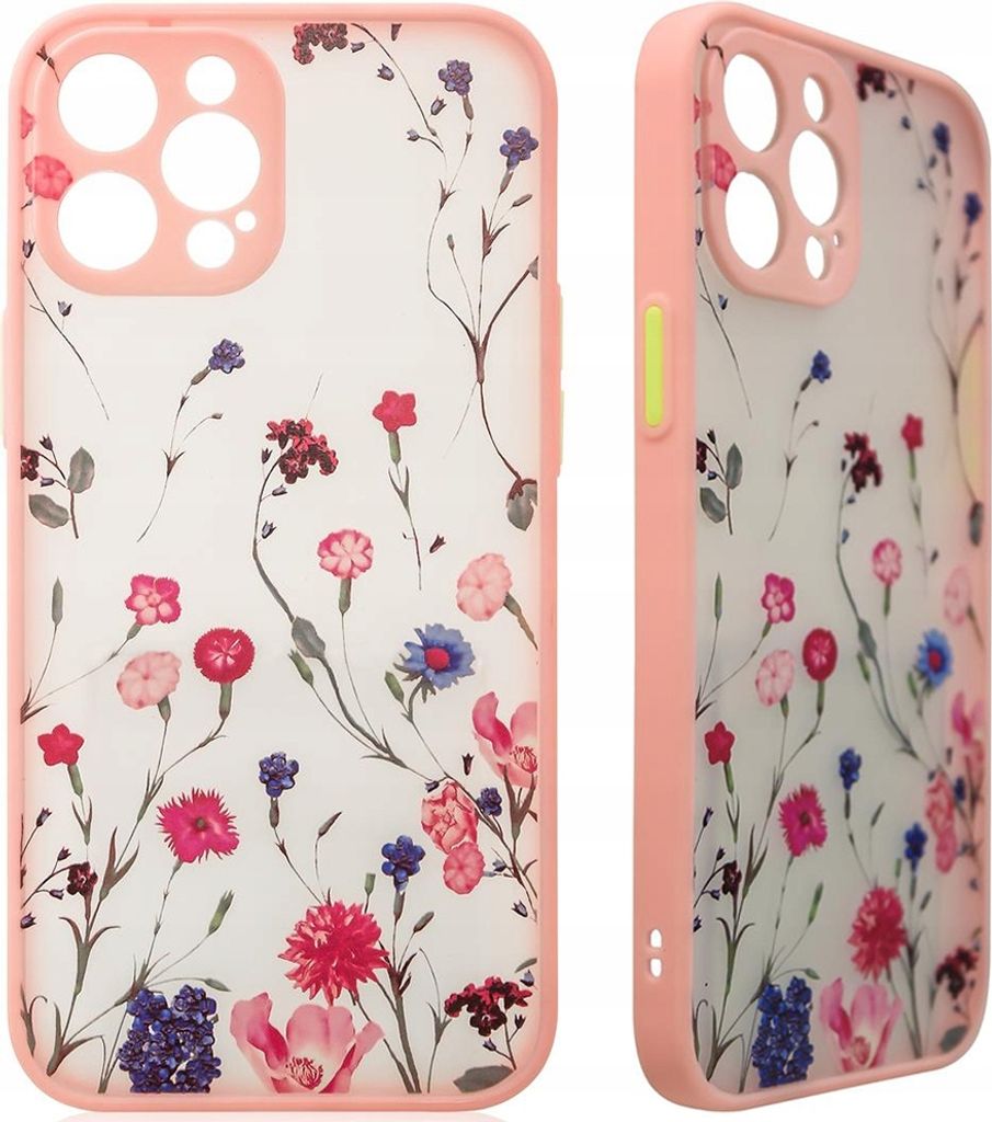 Design Case Tasche fr Iphone 12Promax Rosa Blumen