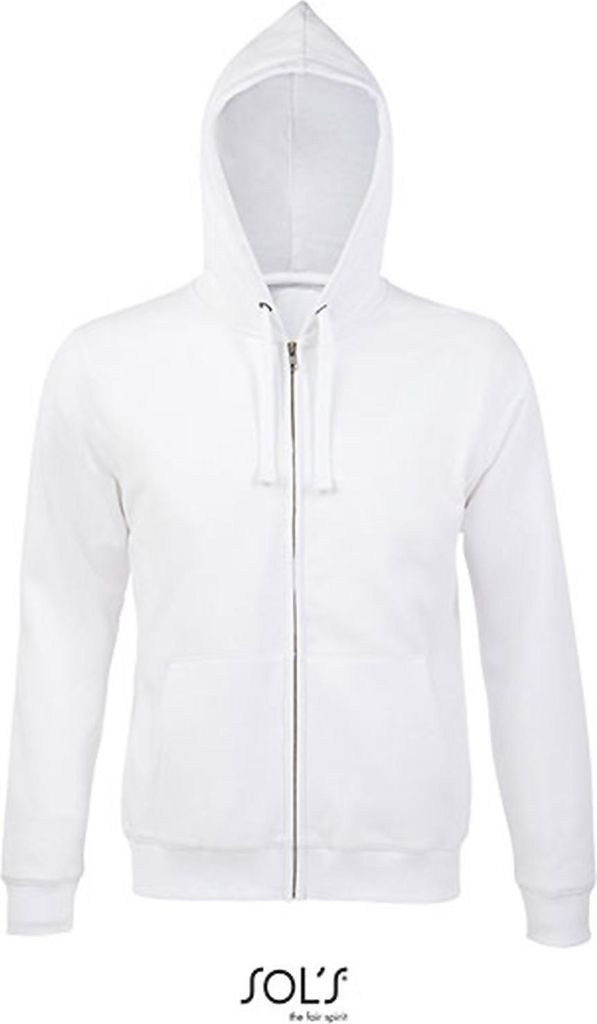 SOLs 03105 | Herren Jacke MenŽs Zip Hoodie Spike - Farbe: White - Größe: XXL