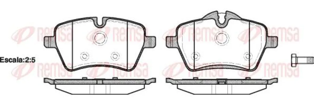 Plaquettes de Frein REMSA 1277.00 pour Mini Cooper et Clubman OE 34116770251