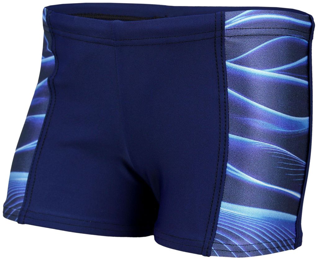 Aquarti Jungen Schwimmhose Kontrastfarbige Einsätze, Farbe: 11307 Dunkelblau / Blau, Größe: 152