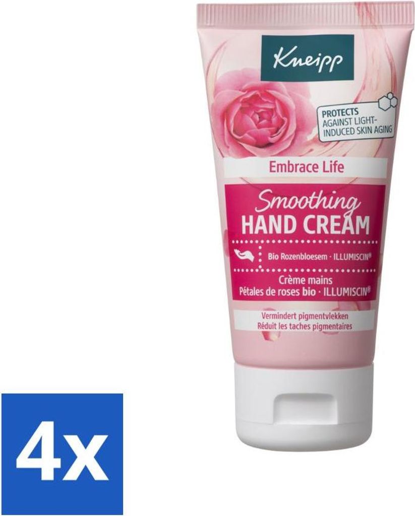 Kneipp - Handcreme - Embrace Life - Anti‐Aging (ILLUMISCIN) - 50 ml - Vorteilspack - 4 Stücke