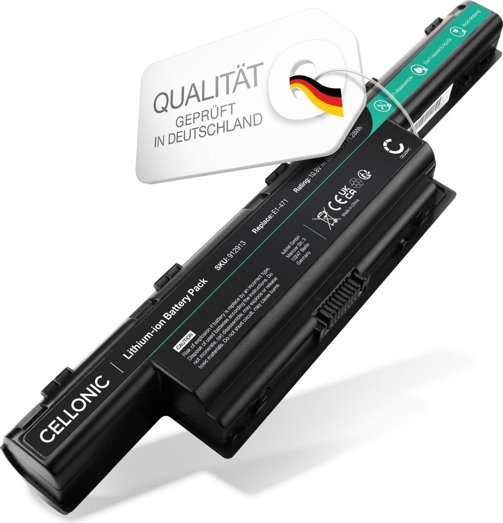 CELLONIC 1x Akku für Notebook Kompatibel mit Acer Aspire 7750G, Aspire 5750G, Aspire 5742G, AS10D31 - (6600mAh, 10.8V)
