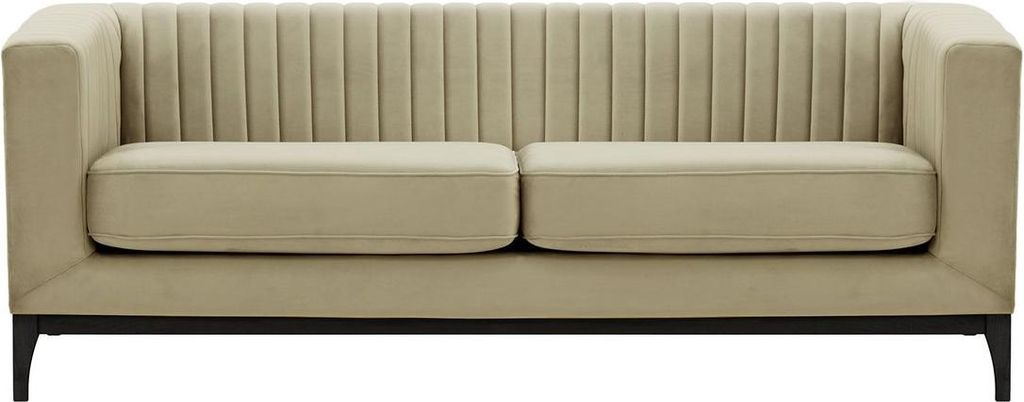 Dreisitzer-Sofa Slender Wood-Velluto 3-black