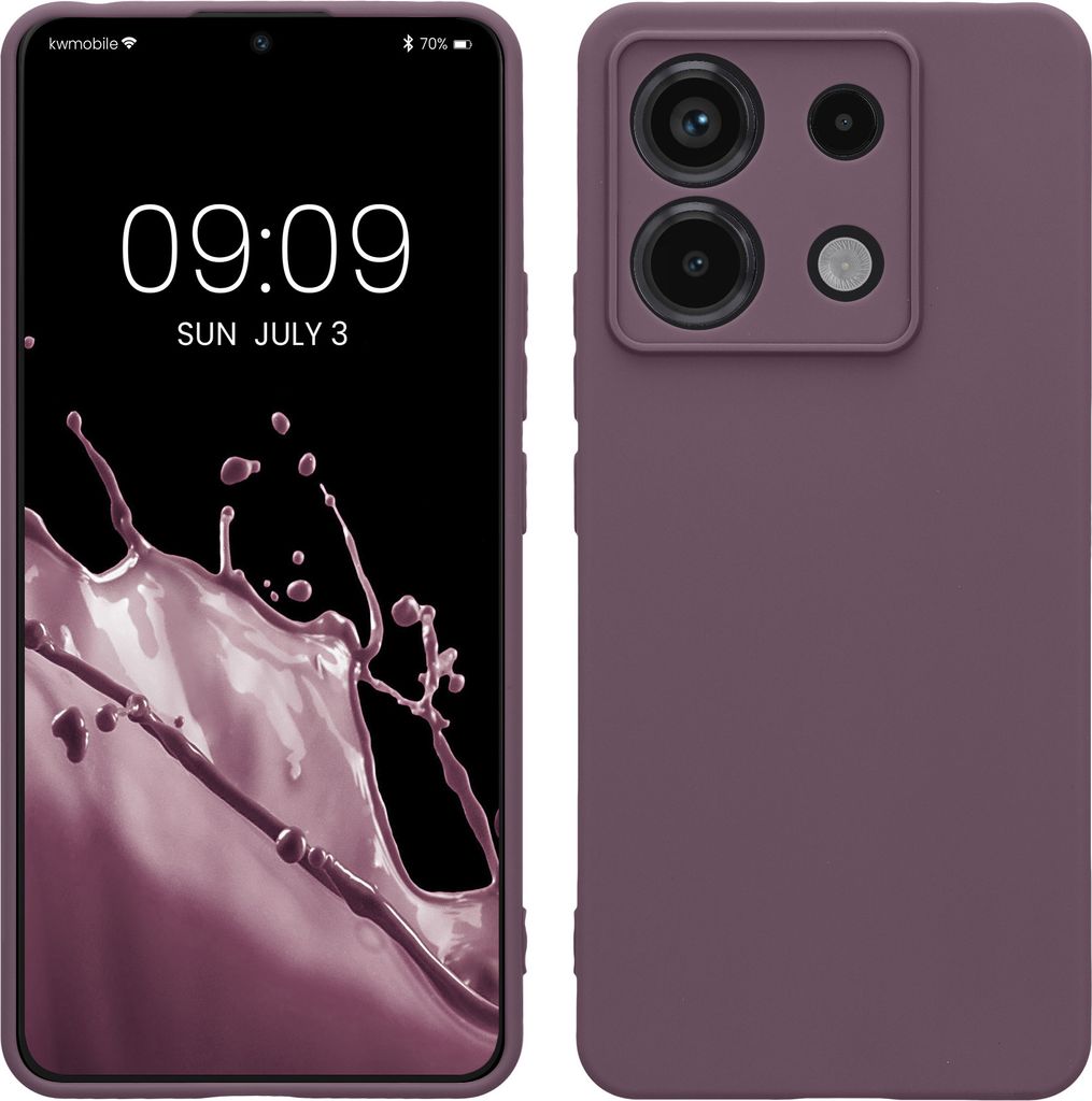 kwmobile Handyhülle kompatibel mit Xiaomi Redmi Note 13 Pro 5G / Poco X6 5G Hülle - Handy Case aus weichem Silikon in Helle Iris