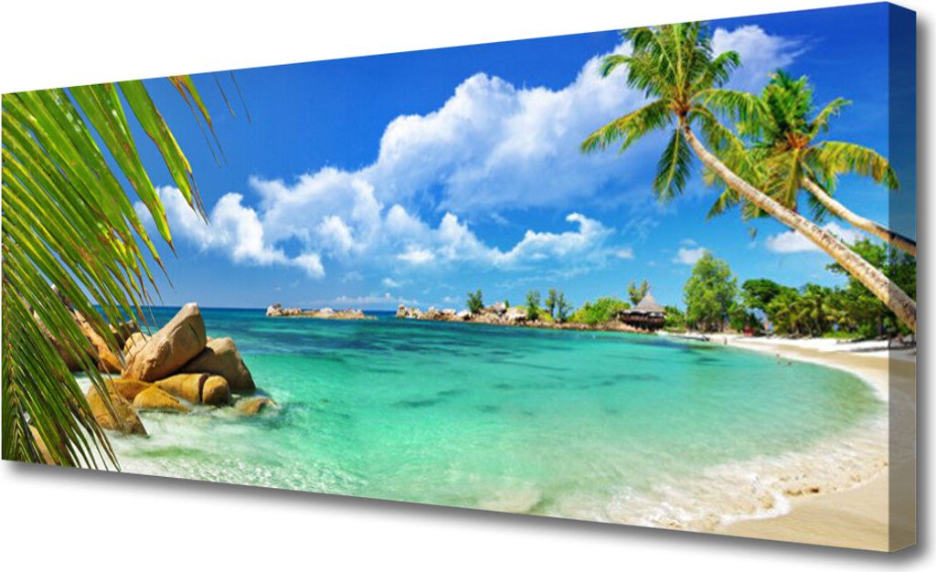 Tulup Leinwand-Bilder 125x50 Wandbild Canvas Kunstdruck Meer Landschaft