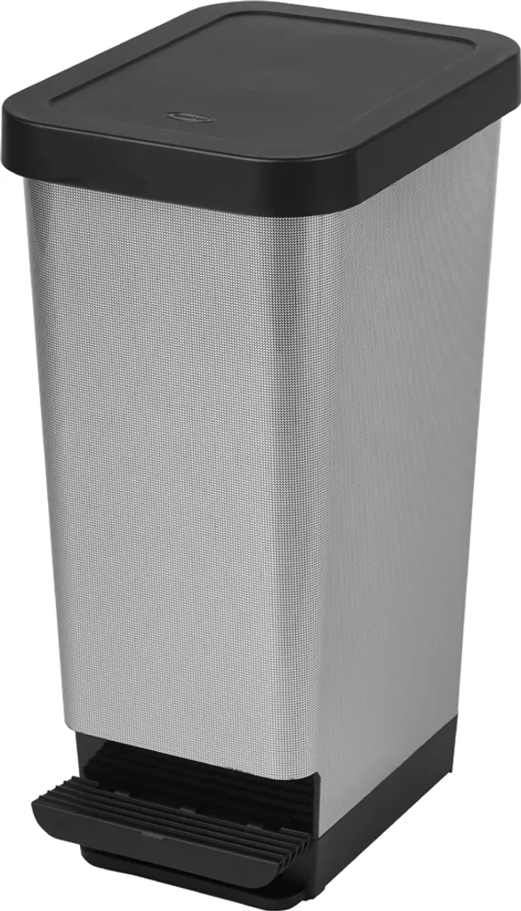 Poubelle de cuisine 45 litres Rossignol carbone avec pédale robuste