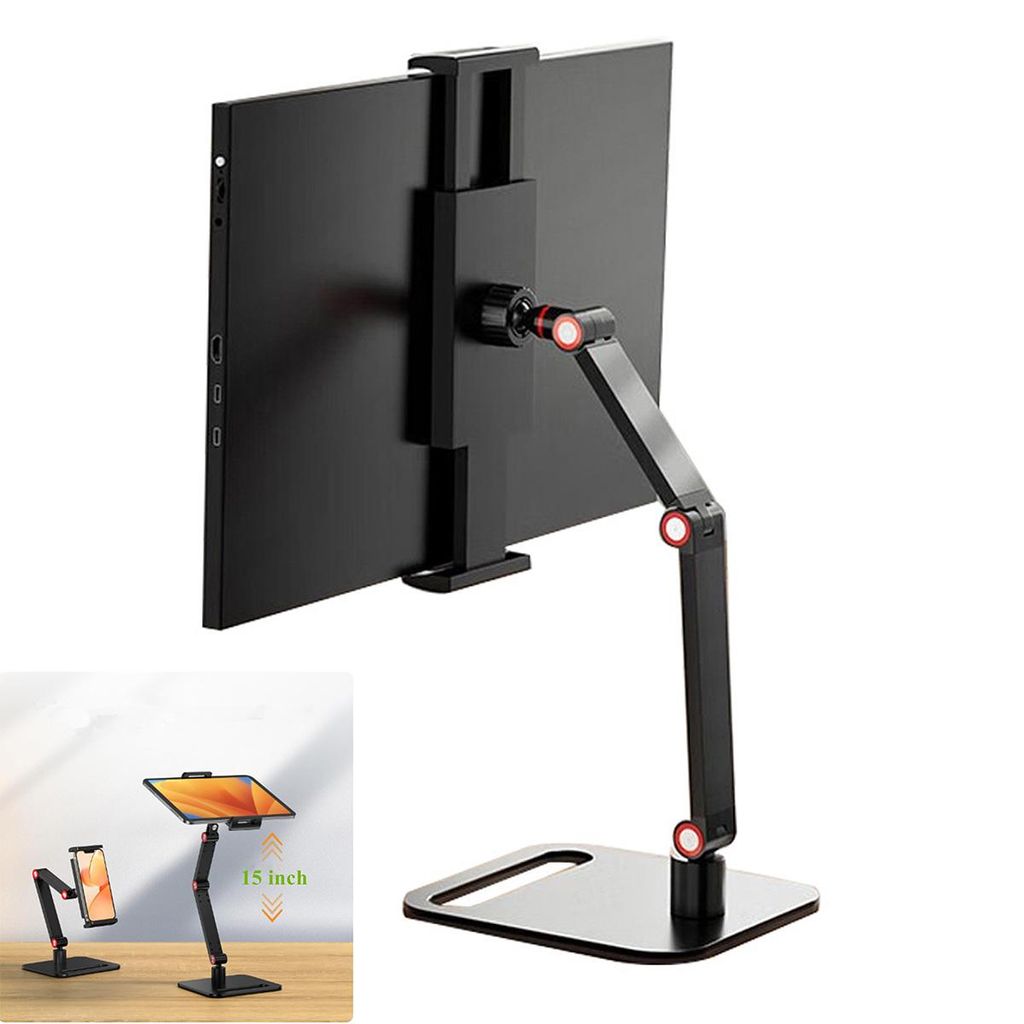 Tragbarer Monitorständer – Für 6-17,3 Zoll Displays & 12,9 Zoll Tablets, verstellbarer Desktop Ständer