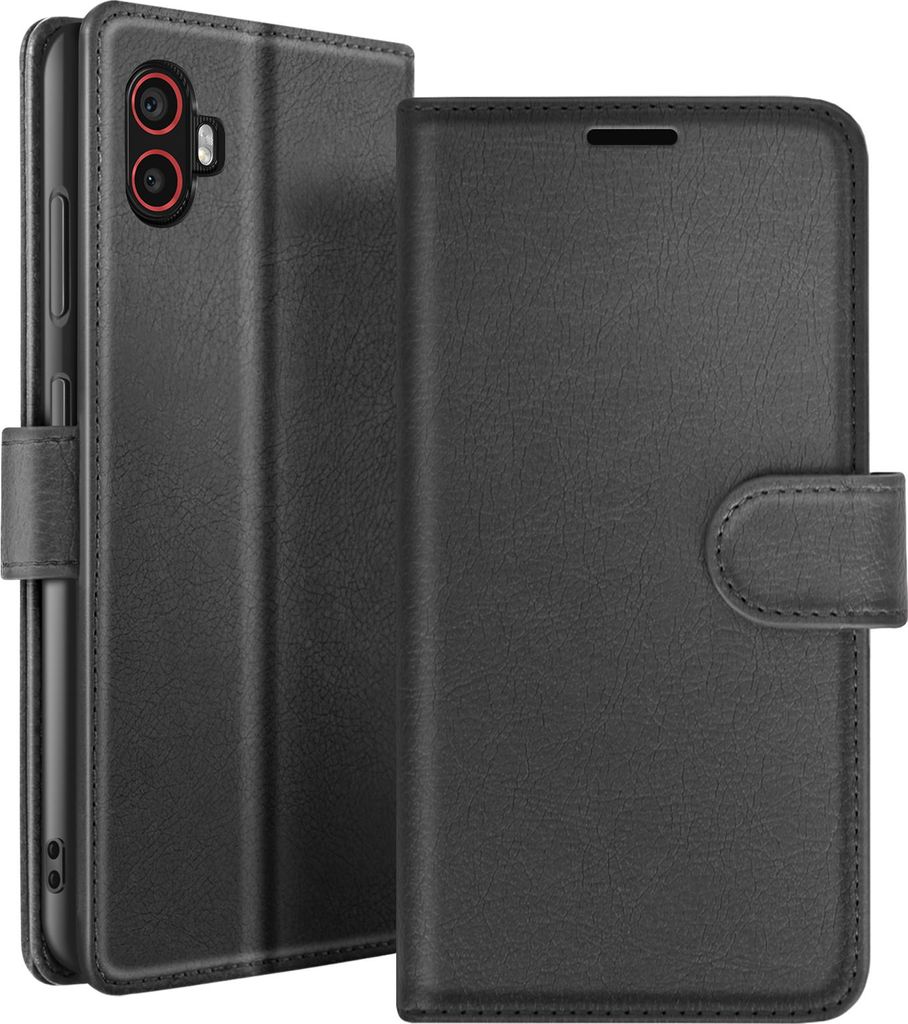 Zanaé, Portemonnaie Etui Galaxy XCover 6 Pro Ständer Magnetverschluss, Schwarz