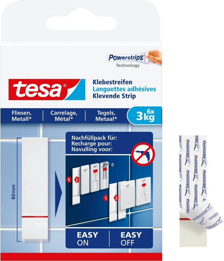 tesa Klebestreifen Fliesen & Metall bis 3kg             Produktbild 