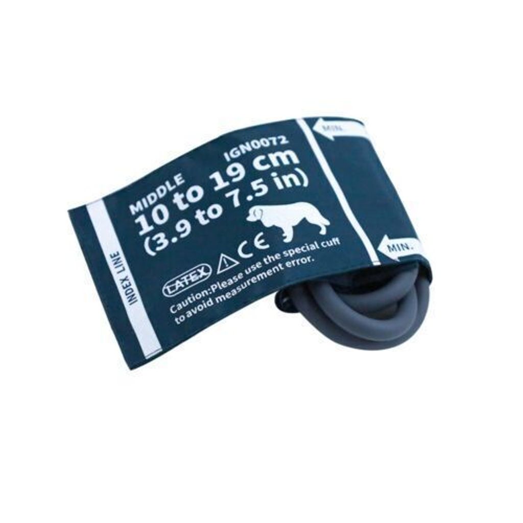 Tier-Blutdruckmanschette, mittlere Größe, 10–19 cm, veterinärmedizinische NIBP-Manschette