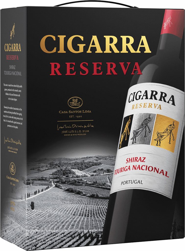 Cigarra Shiraz Reserva 13,5% Vol. Bag in Box 3L Produktbild 