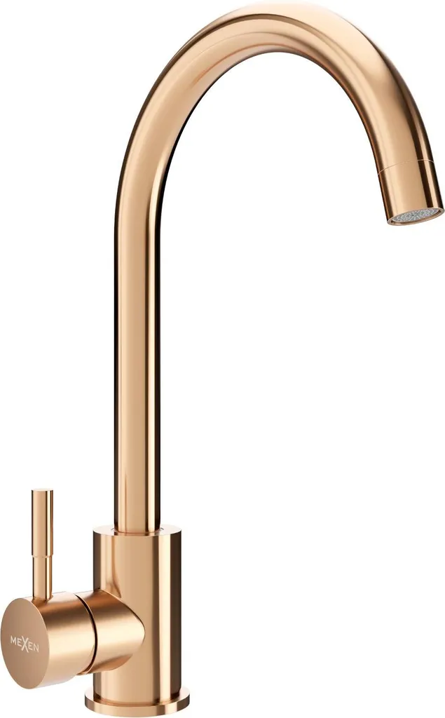 Robinet mitigeur de salle de bain Foggia coloris or rose moderne
