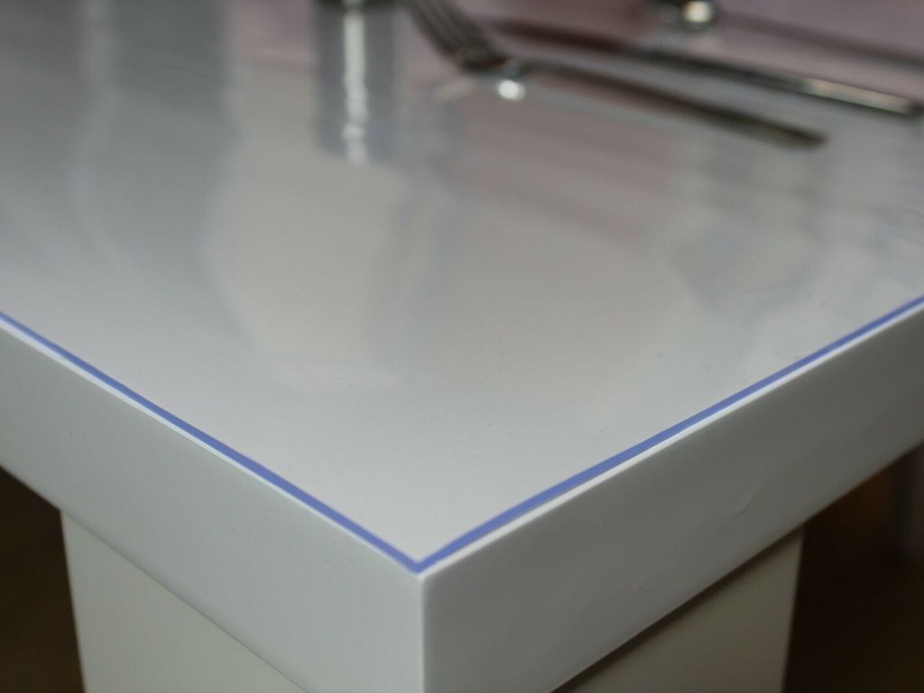 PVC Tischfolie Schutzfolie Tischdecke Tischschutz Folie transparent 2mm DIck NEU
