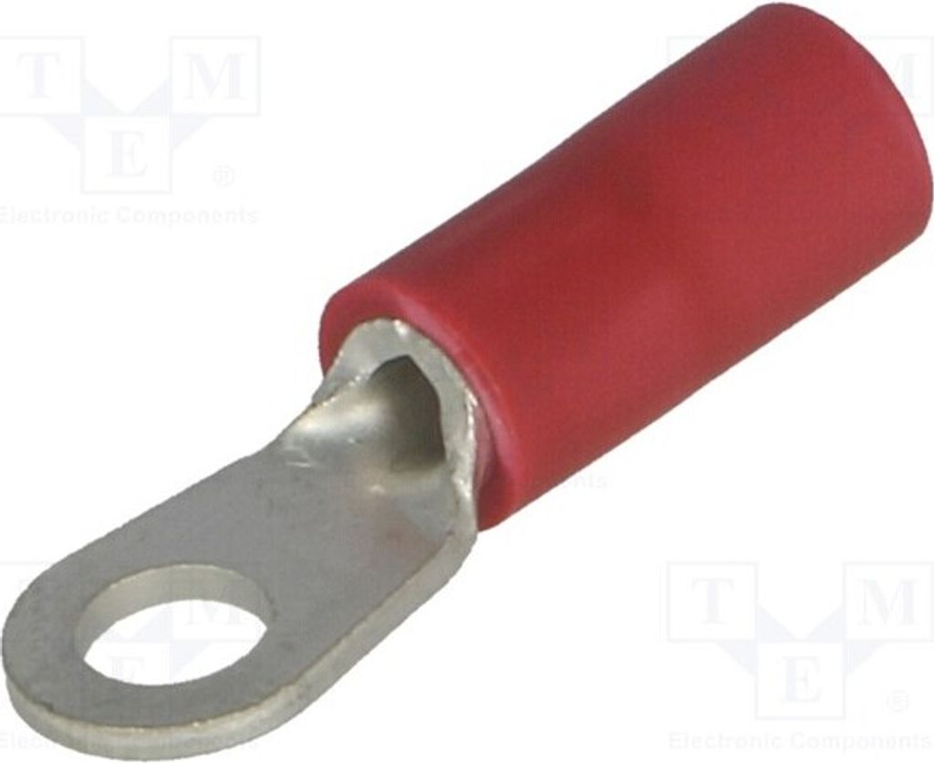 10x Ringkabelschuh Ø: 3,2mm 0,5÷1,5mm2 Klemmverbindung M3 rot FVGS3-1 Isolierte Ko