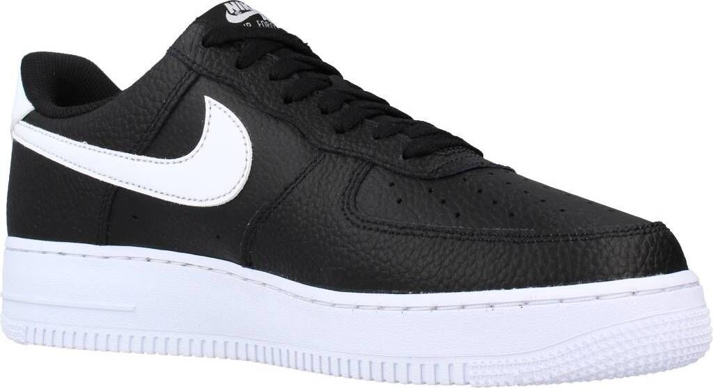 Nike Air Force 1 Low '07 Black White Pebbled Leather - EU: Produktbild 9