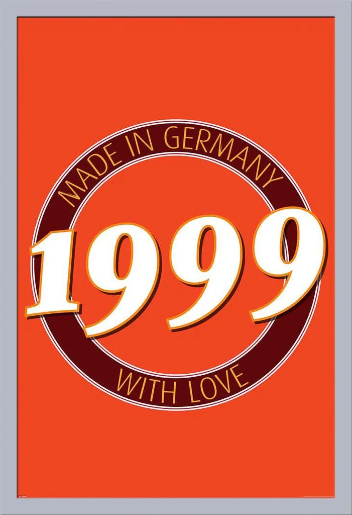 Idee Regalo 25 Anni: Poster 1999 Germania Cornice Argento Shinsuke