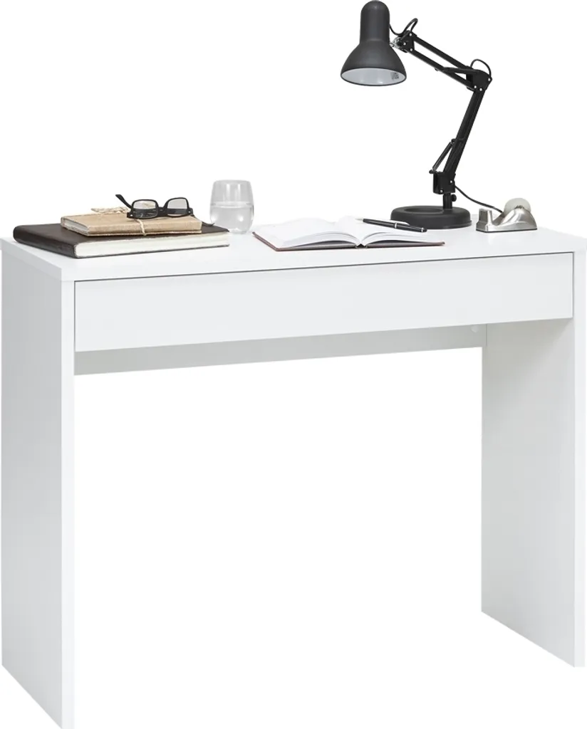 Table de bureau blanche pour le télétravail et les études