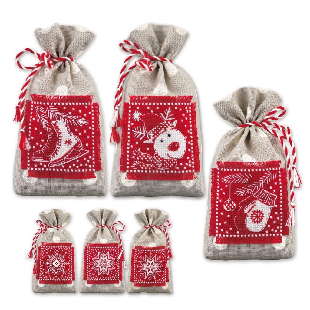 Riolis Kreuzstich Set "Wintergeschenk, 3 Stück", Zählmuster, a 10x18cm