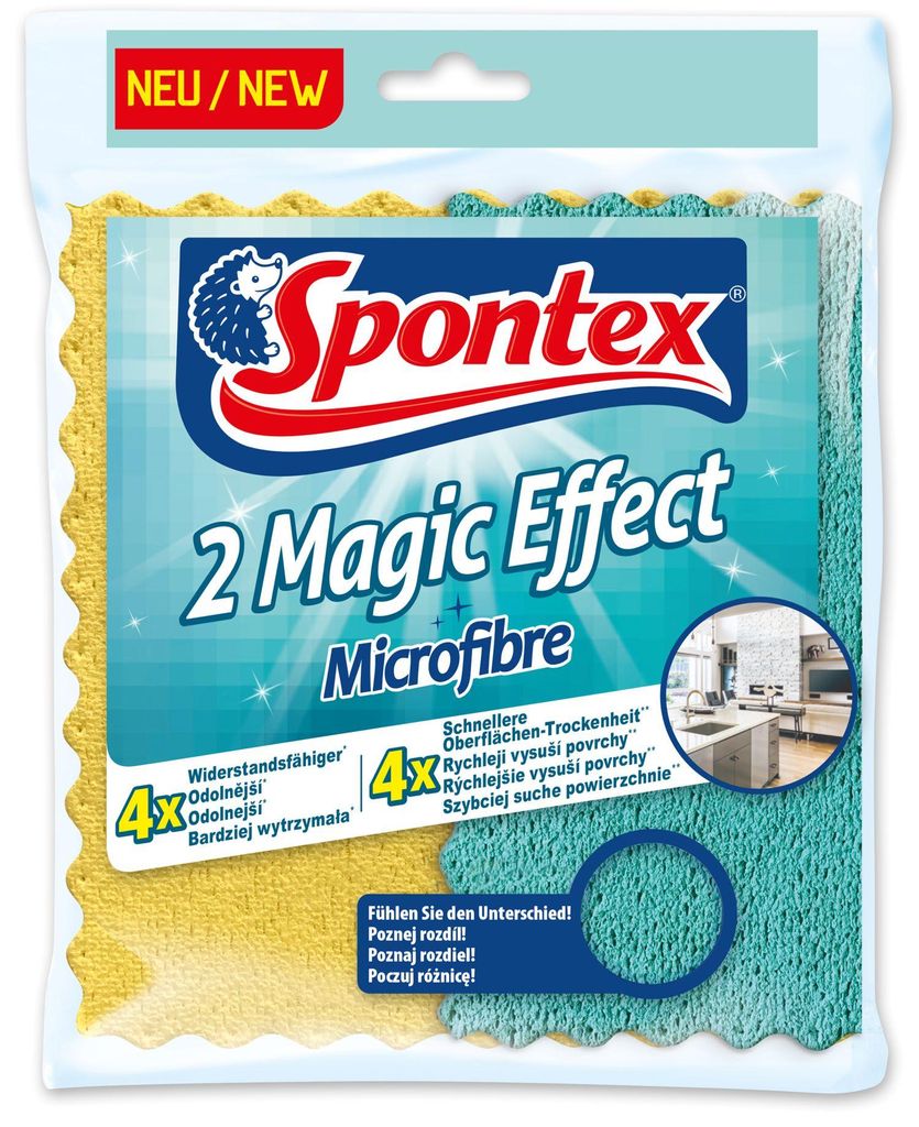 Spontex, Magic Effect, Ściereczki z mikrofibry, 2 sztuki Zdjęcie produktu 