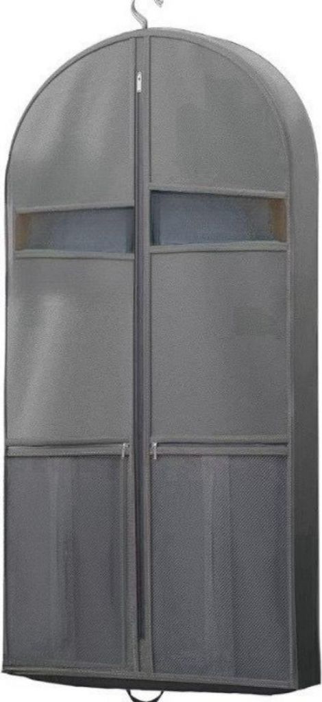 INF Graue Vliesstoff-Kleidersäcke: 60x110x12.7cm, Staubschutz für Kleidung Grau