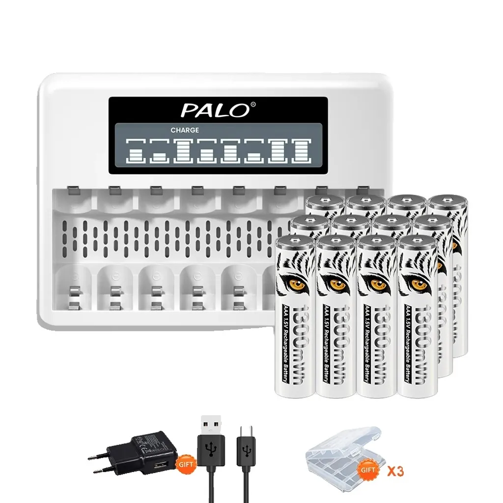 Risparmia Ora: Kit Batterie AAA Ricaricabili 1300mWh + Caricatore