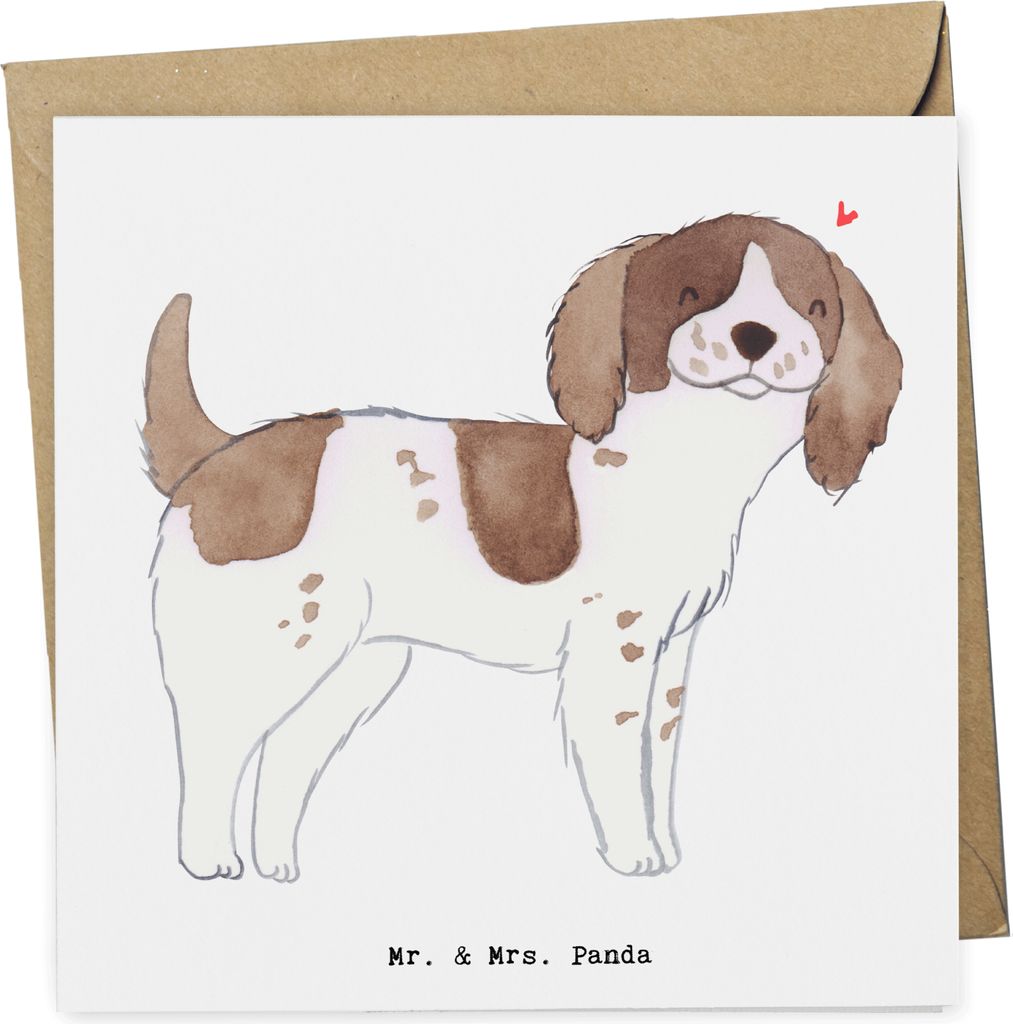 Mr. & Mrs. Panda Grußkarte English Springer Spaniel Lebensretter - Weiß - Geschenk, doppelkarte, anlasskarte, faltkarte, Klappkarte, Glückwunsch...