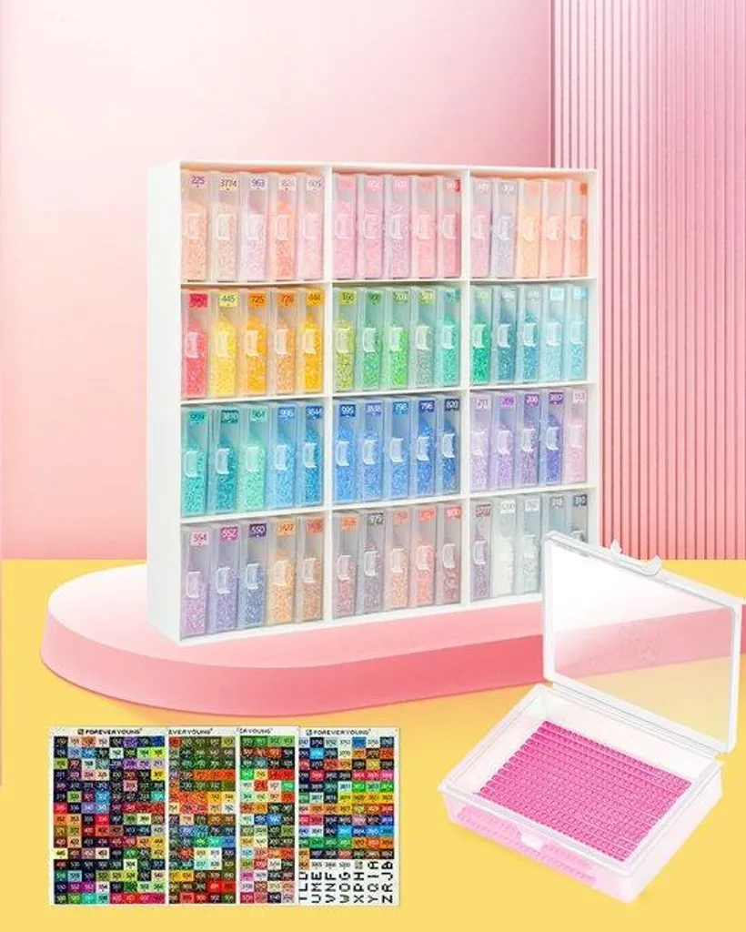 Coffret de rangement pour bijoux diamants avec plateau de tri amovible
