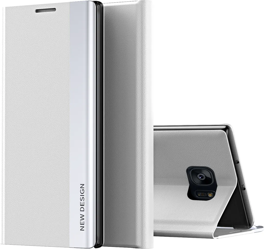 Custodia Galaxy S7 Edge Bianco: Cover Elegante in Pelle PU con Stand