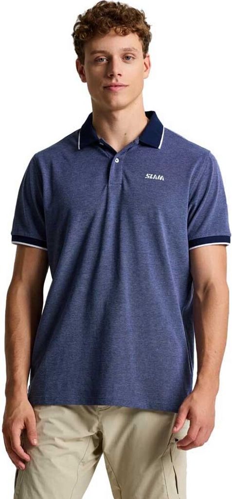 Slam Heba Evo Kurzarm-poloshirt Blau XL Mann Blau XL