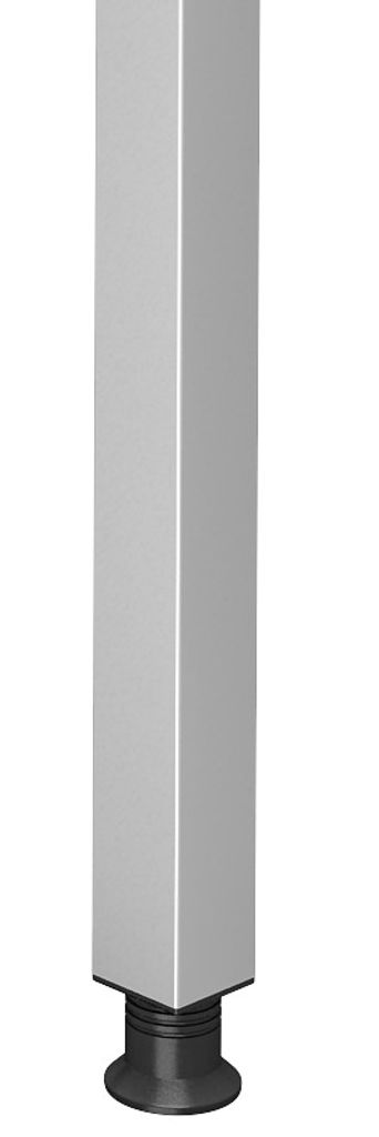 Stützfuß 6cm quadratisch Q Silber