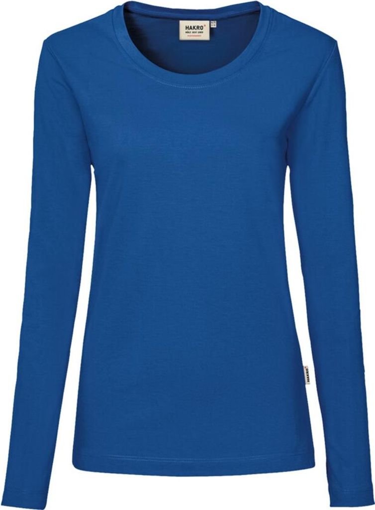 HAKRO Damen Longsleeve Mikralinar 179, royalblau, M