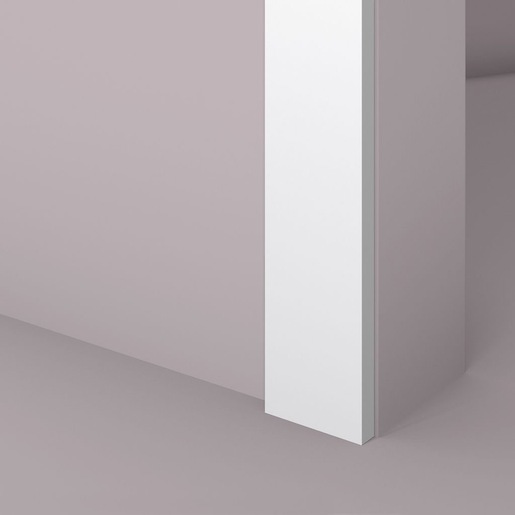 NOËL & MARQUET | Türrahmungen | WL6-2200 WALLSTYL Wandleiste | 22 x 75 x 2200 mm | Polystyrol | Weiß